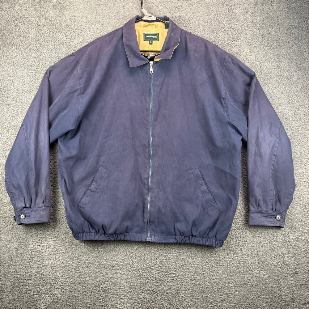 Golf Masters Mens Navy Blue Lightweight Zip Up Bomber Jacket XL